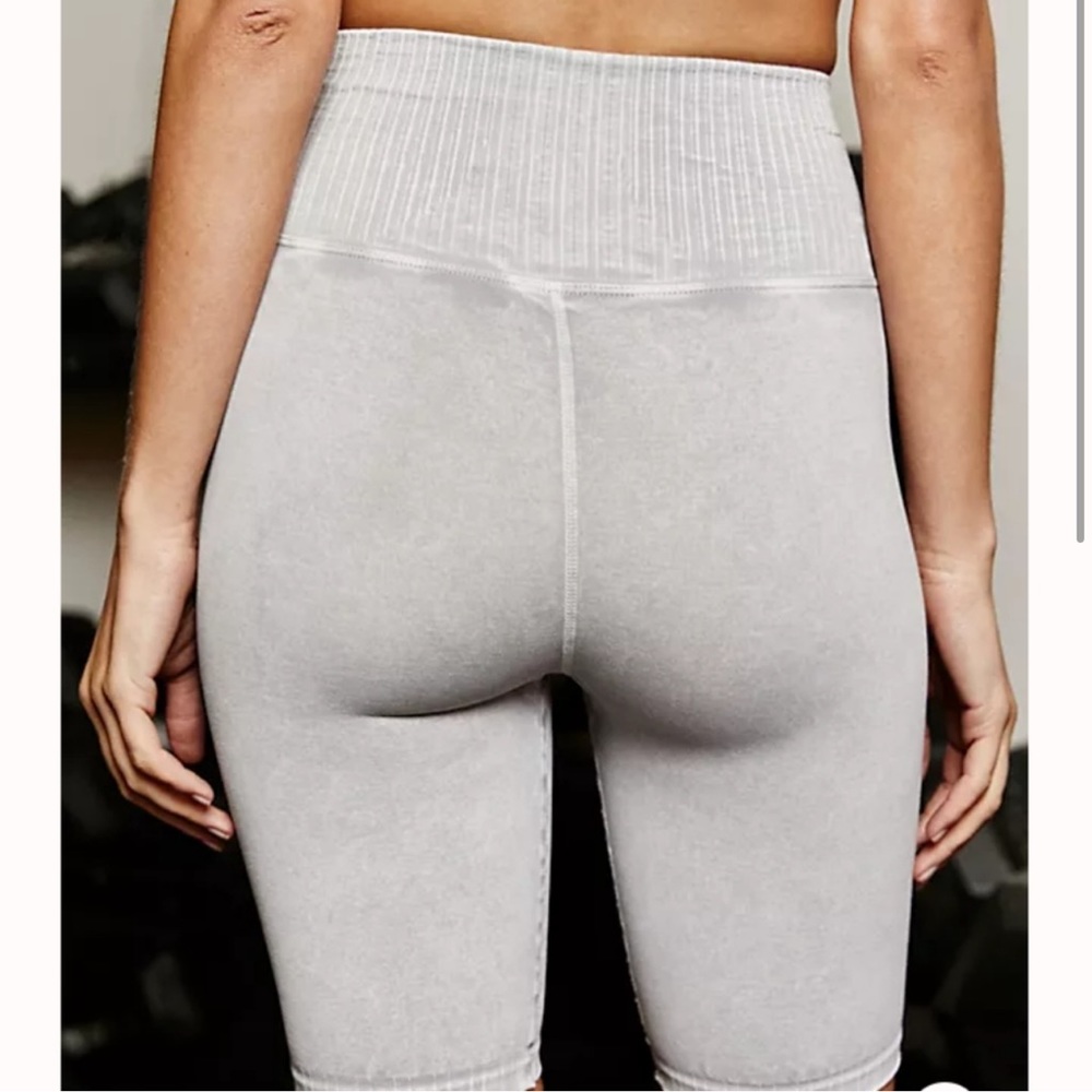 Free People Movement Grey Biker Shorts